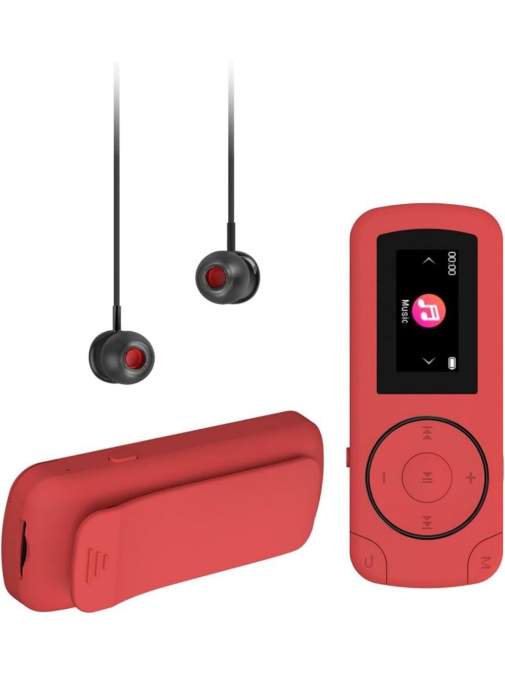 64GB Bluetooth Clip-On Mini MP3 Player with FM Radio & Shuffle Playback